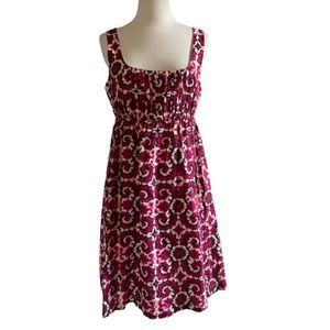 NY & COMPANY Dress Empire Waist Floral Sleeveless Pink Size 8